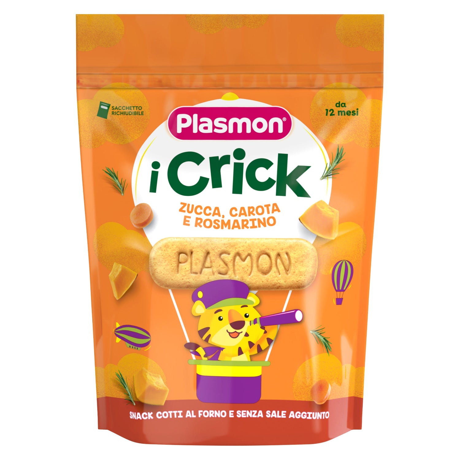 Plasmon - Crick Zucca. Carota. Rosmarino 100gr