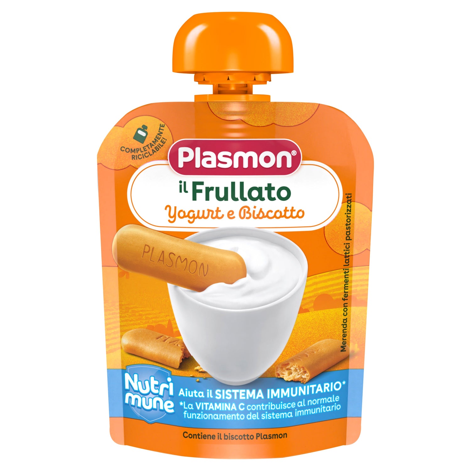 Plasmon - Frullati Nutrimune Biscotto & Yogurt: Confezione 85 gr