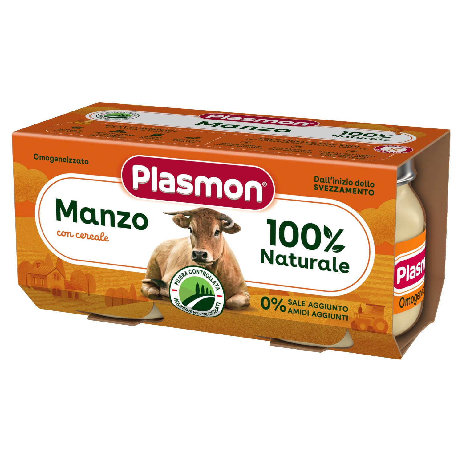 Plasmon - Omogeneizzato Carne Manzo: Confezione 2x80 gr