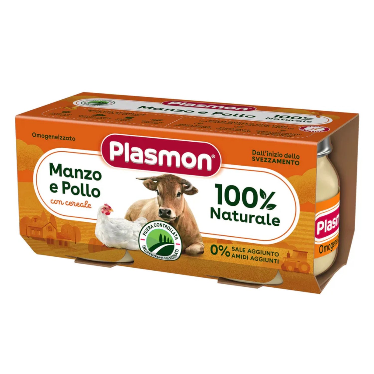 Plasmon - Omogeneizzato Carne Manzo Pollo: Confezione 2x80 gr
