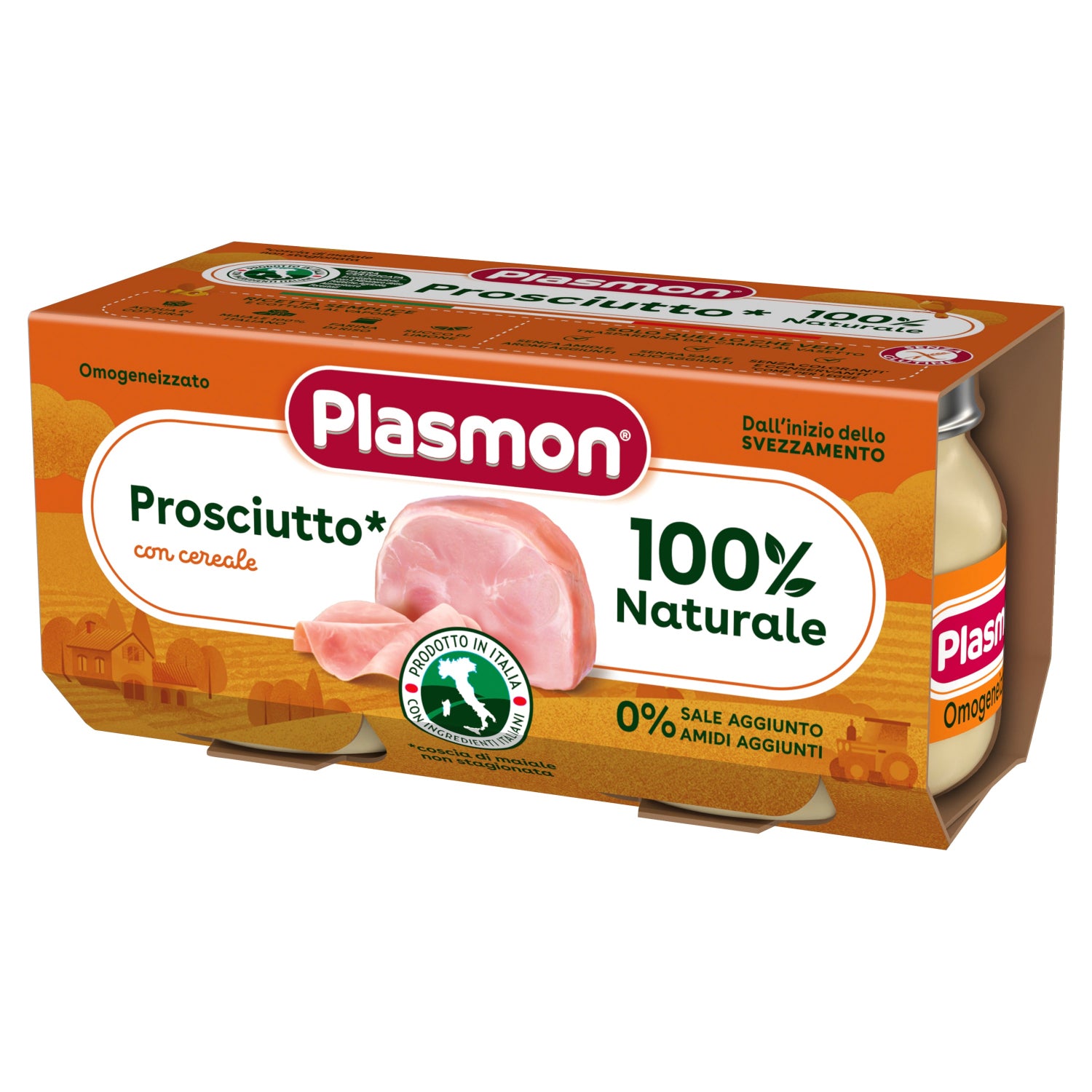 Plasmon - Omogeneizzato Carne Prosciutto: Confezione 2x80 gr