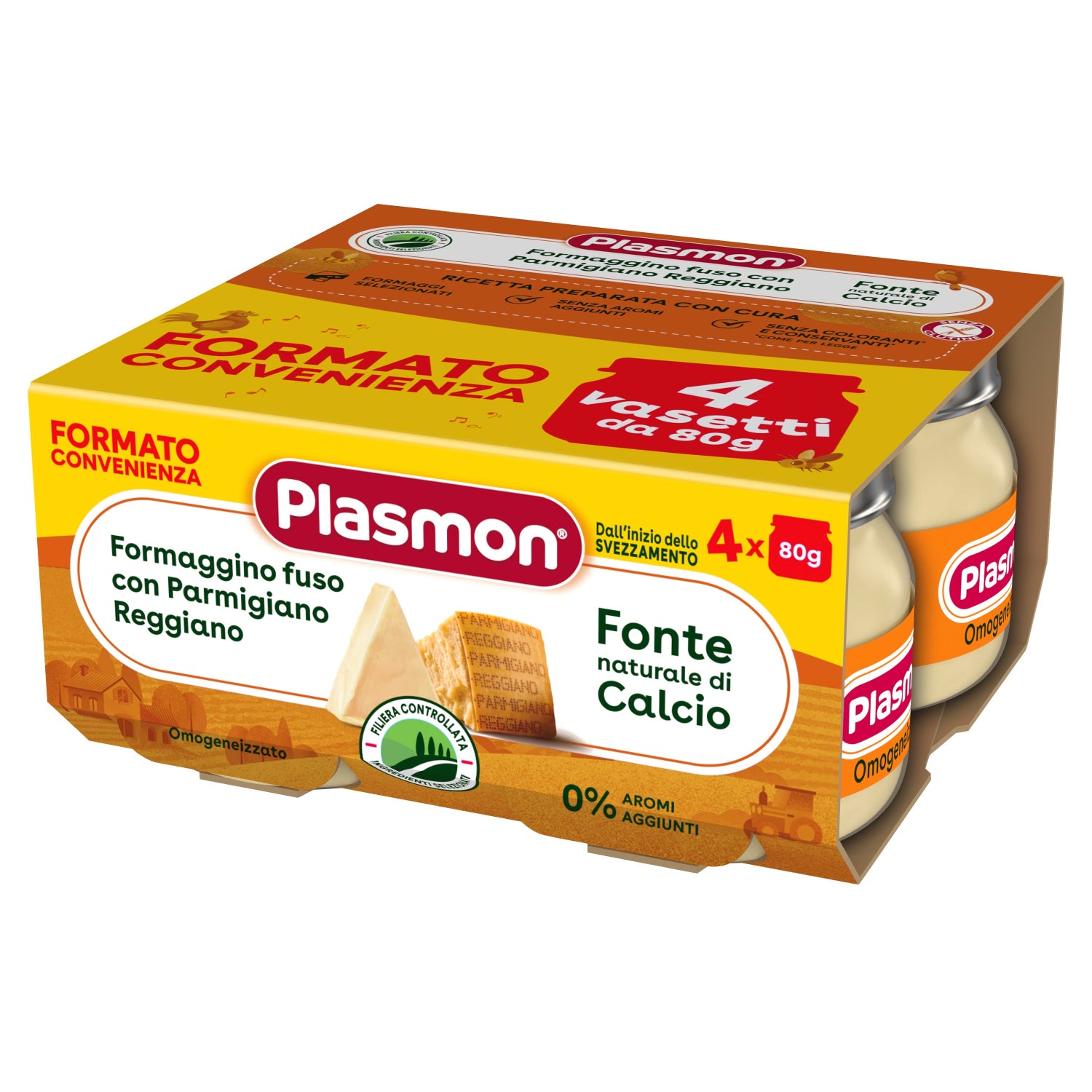 Plasmon Homogenized Cheese Parmesan 4 x 80 gr