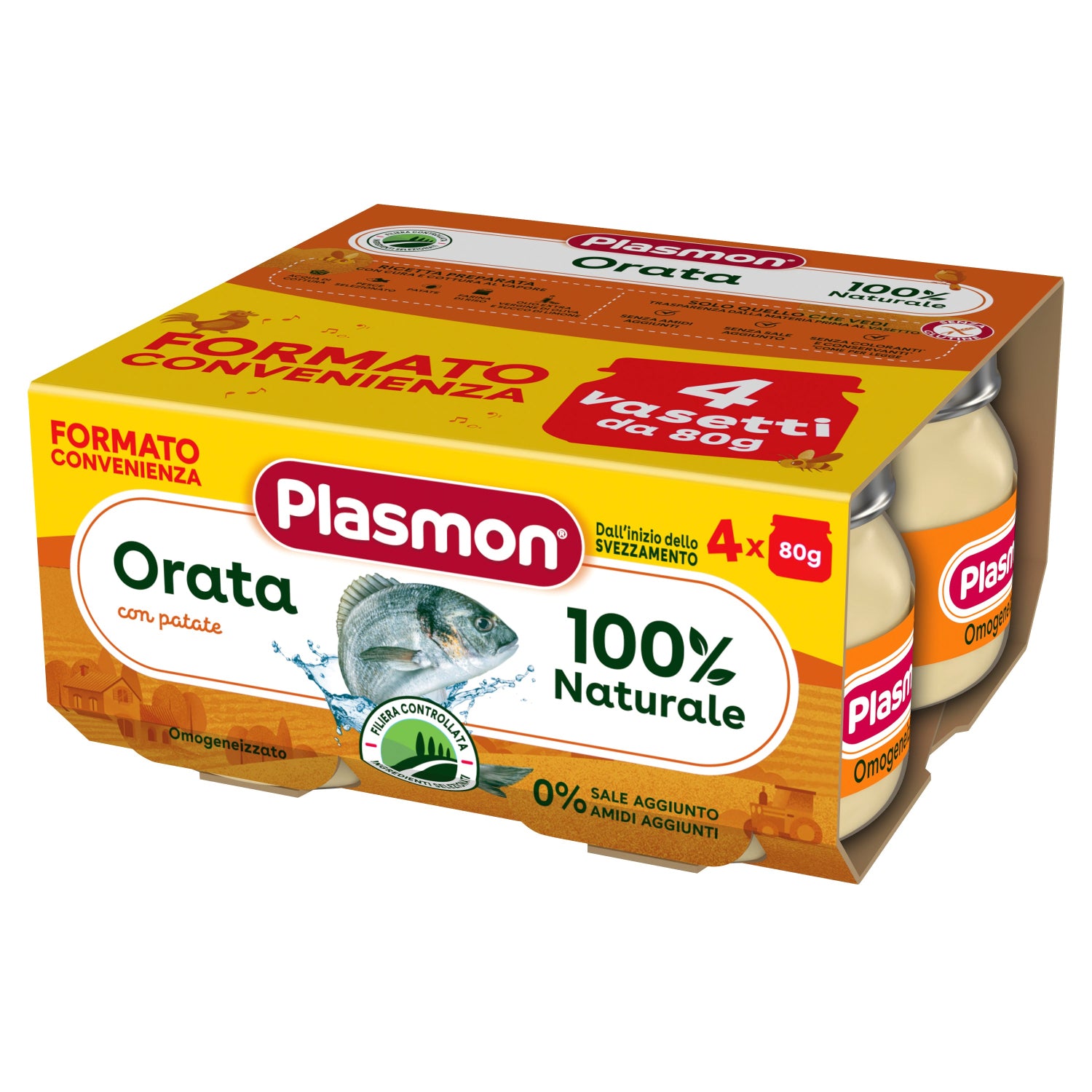 Homogenized Plasmon Sea Bream 4 x 80 gr