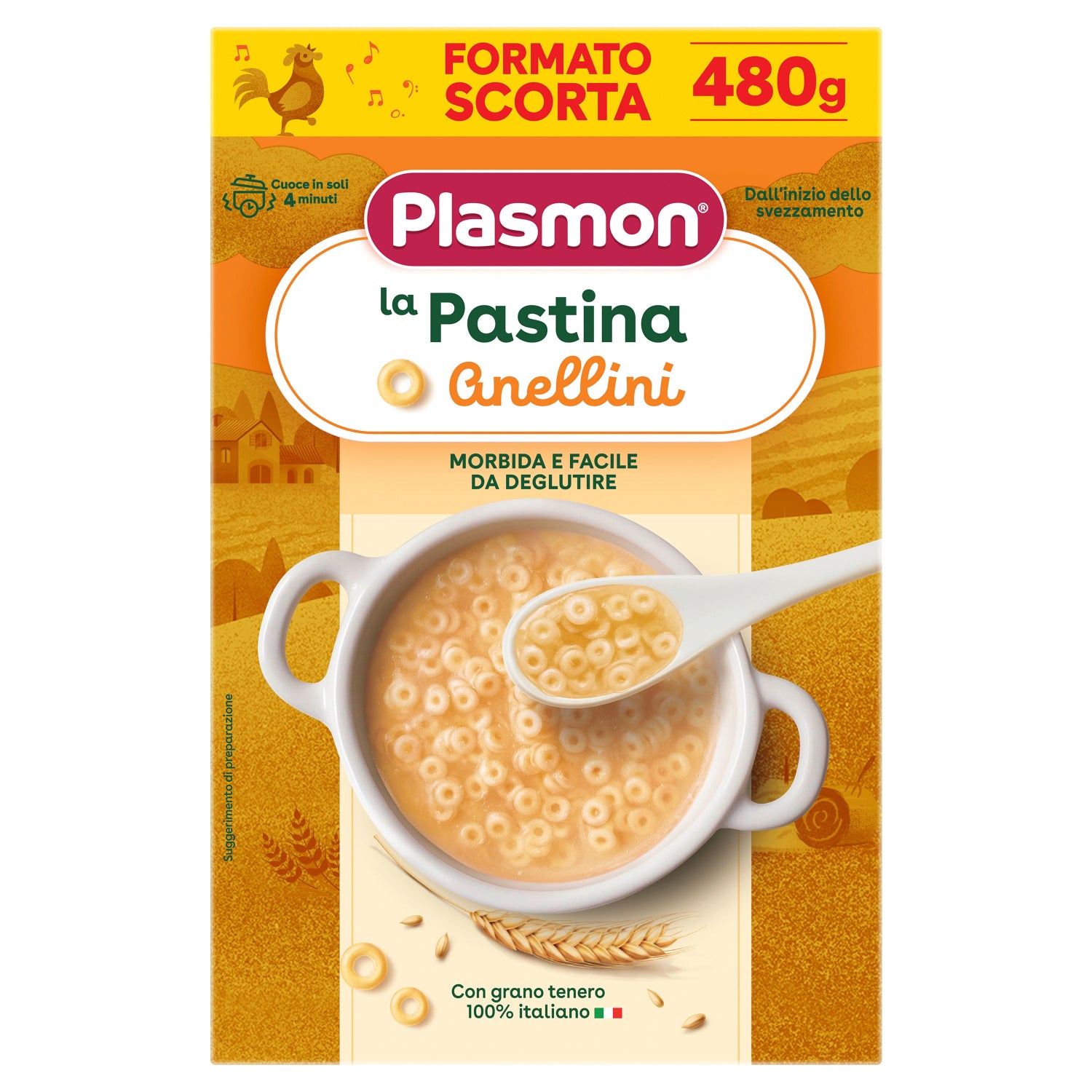Plasmon - Pastina Anellini: Confezione 480 gr