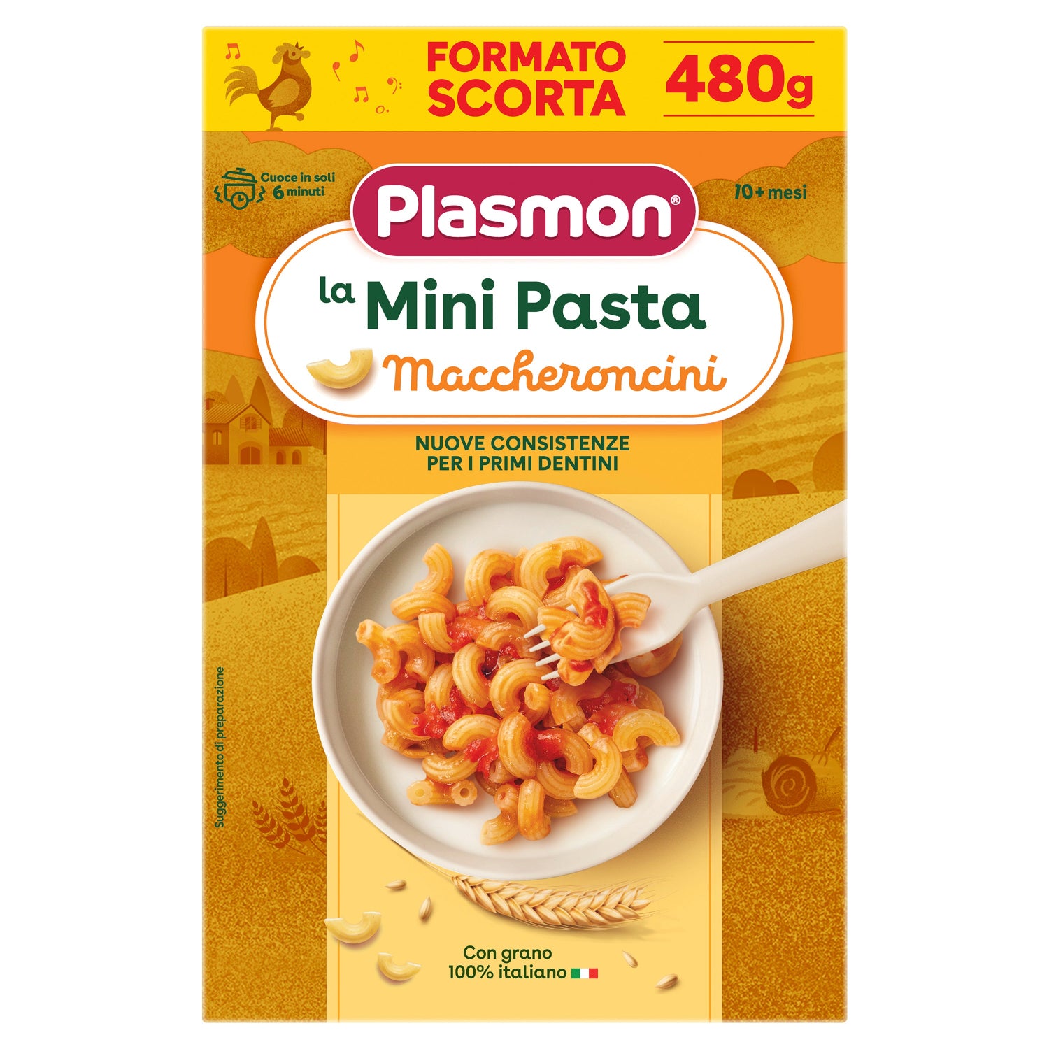 Plasmon - Pastina Maccheroncini: Confezione 480 gr