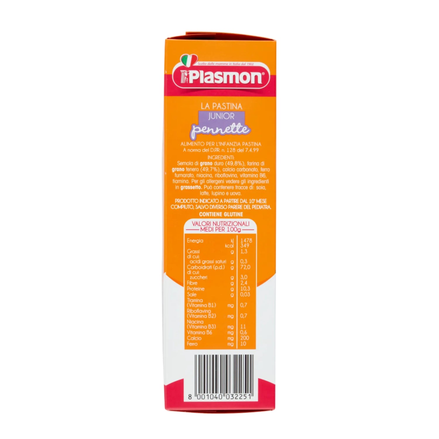 Plasmon - Pastina Pennette: Confezione 340 gr