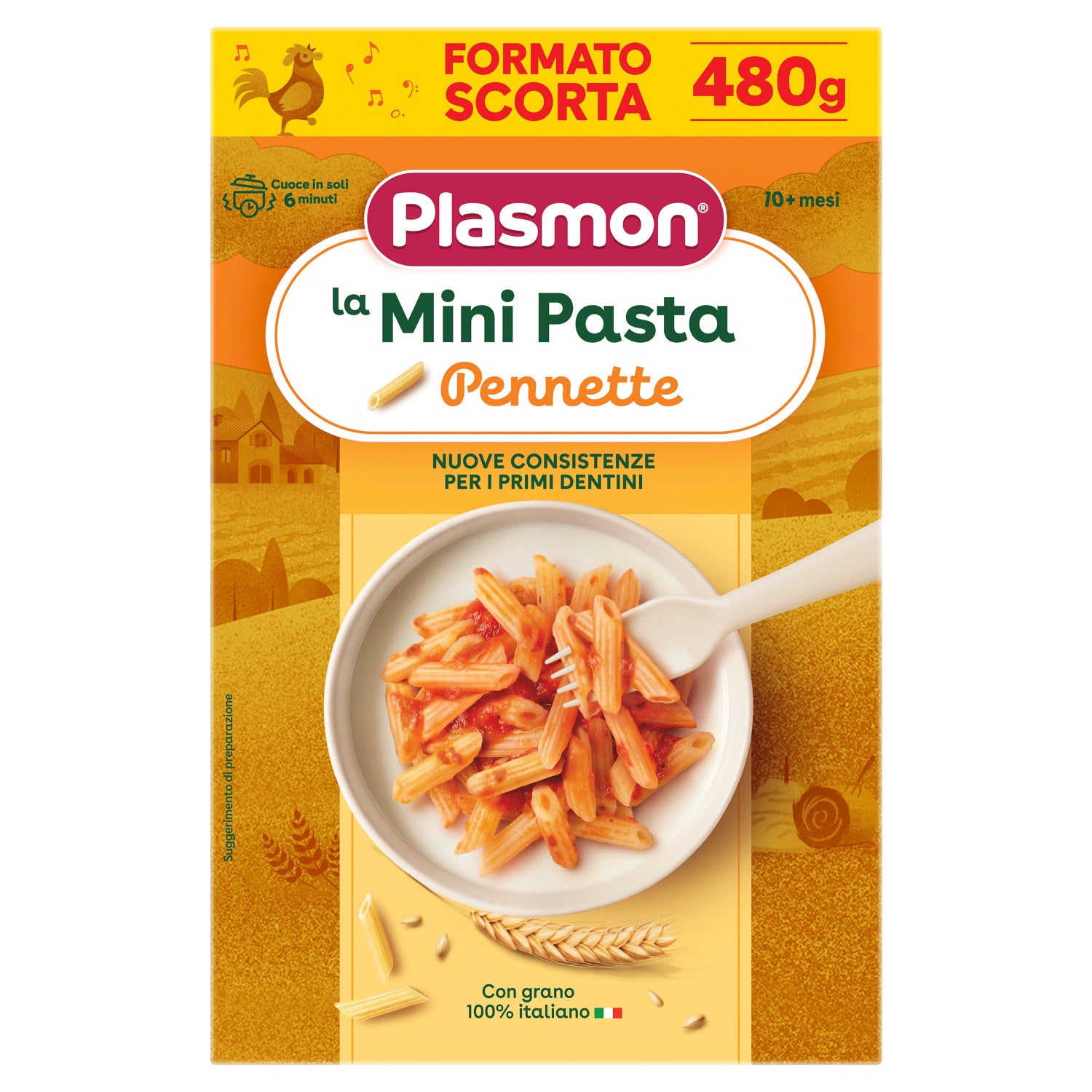 Plasmon - Pastina Pennette: Confezione 480 gr