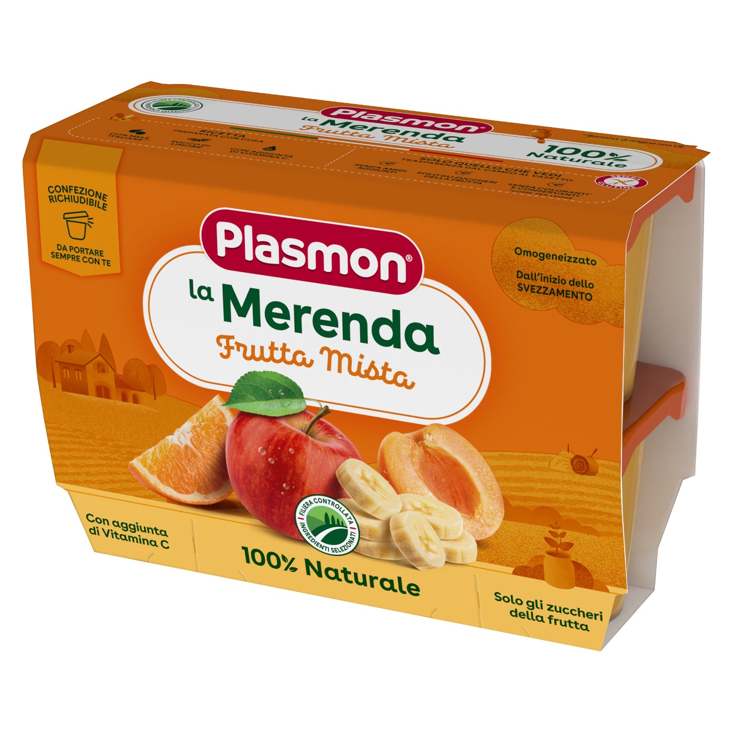 Plasmon - Sapori Di Natura Omogeneizzato Frutta Mista: Confezione 4x100 gr