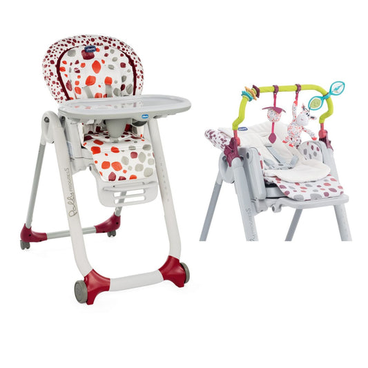 Chicco - Polly Progres 5 Highchair + Toy Bar and Reducer OFFER