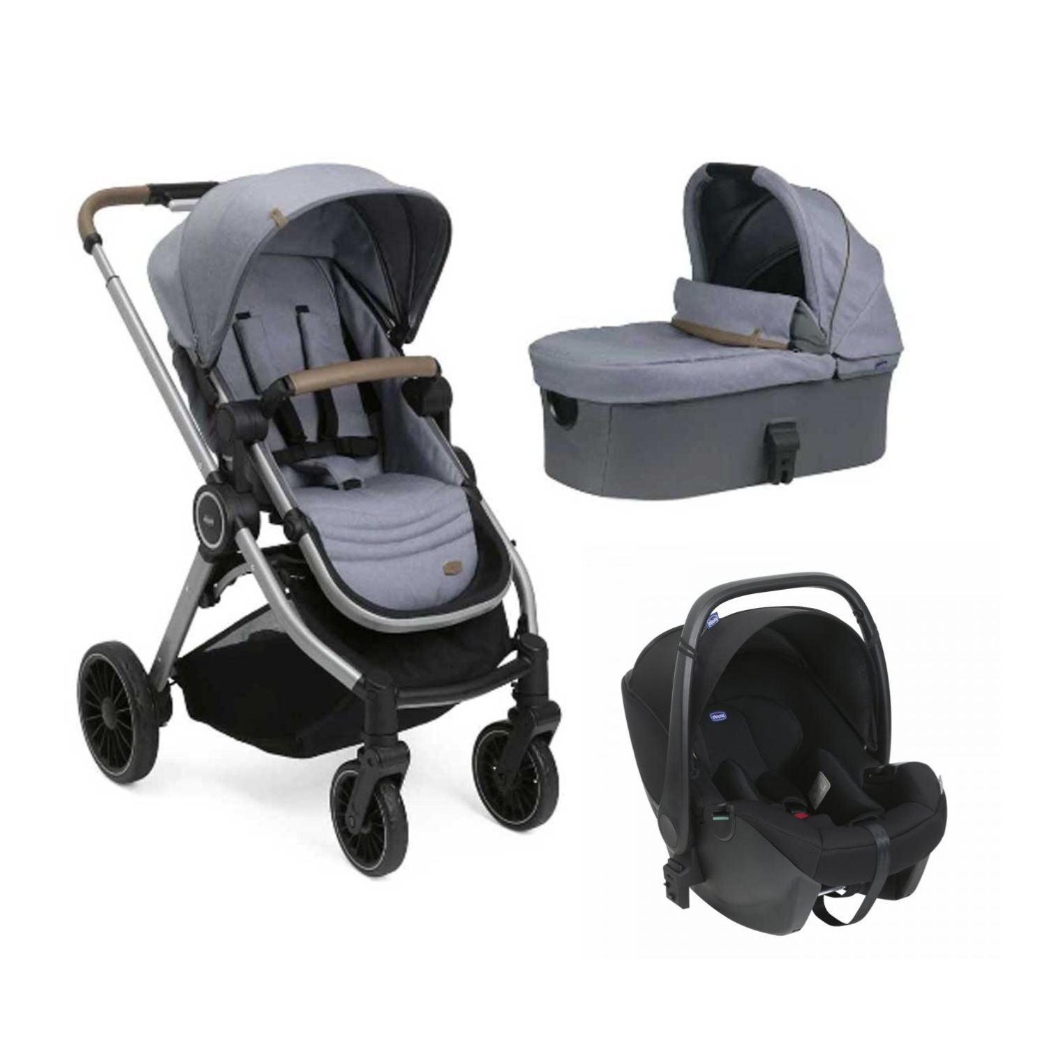 Chicco - Trio Best Friend Pro Light + Seggiolino Auto Kory Isize R129