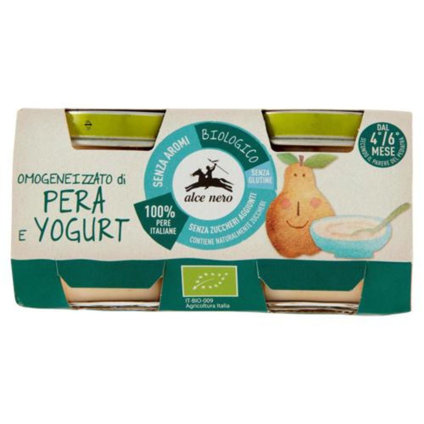 Alce Nero - Omogeneizzato Biologico Frutta: Confezione 2x80 gr