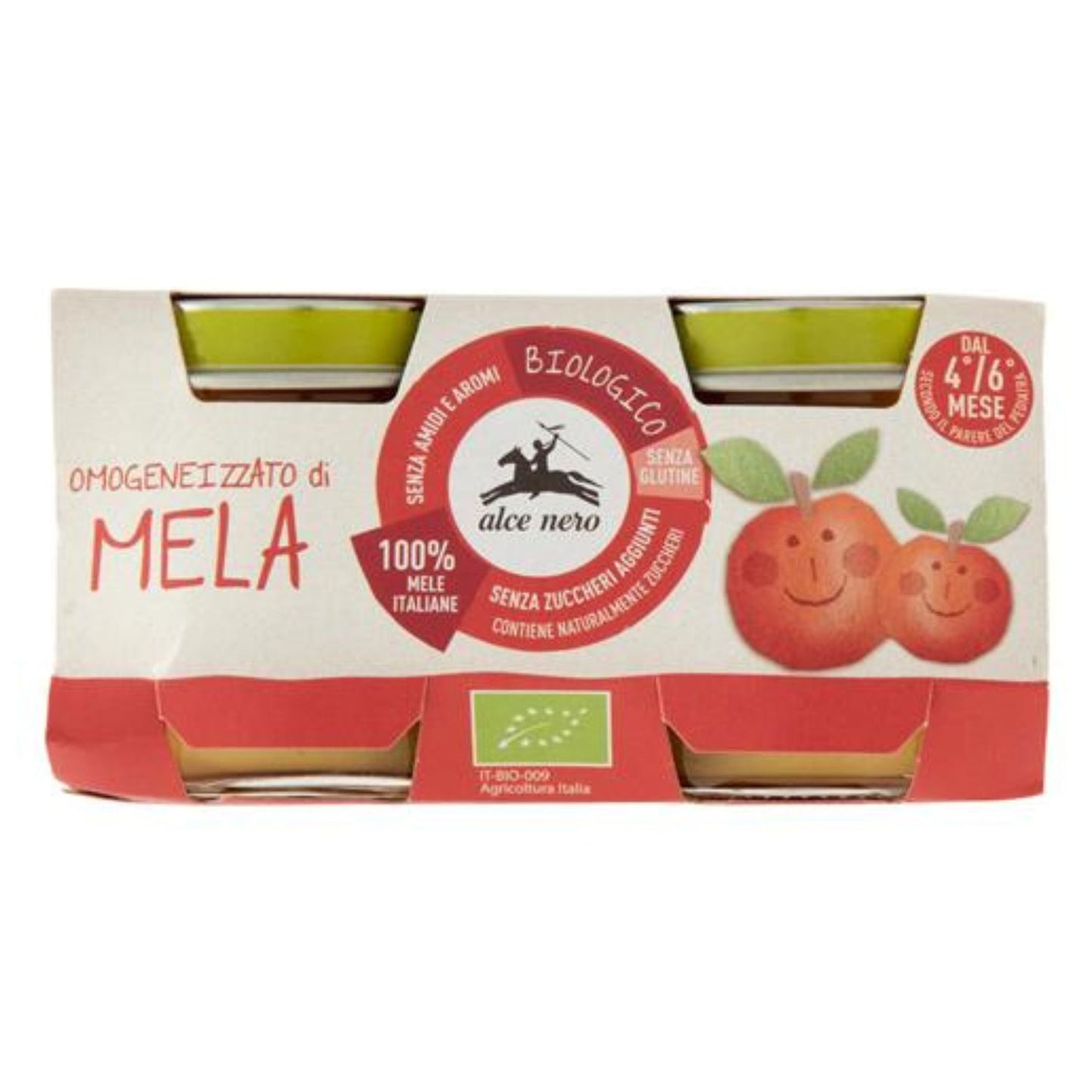 Alce Nero - Omogeneizzato Biologico Frutta: Confezione 2x80 gr