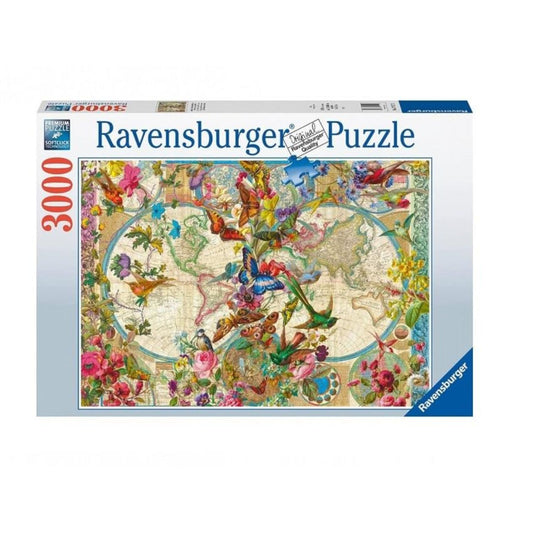 Ravensburger - Mappamondo Flora E Fauna 3000 PZ