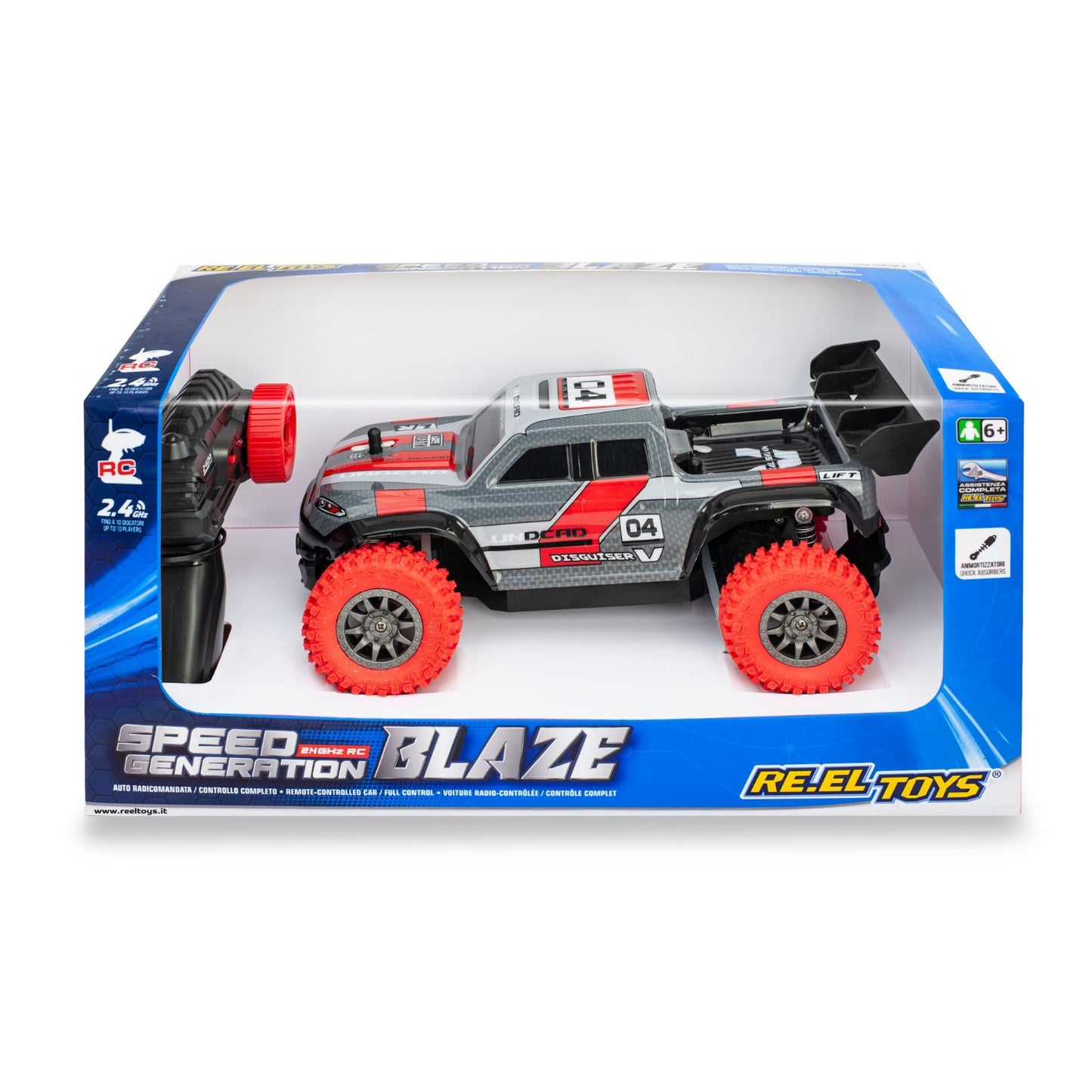 Re.El - Blaze Radiocomandato Controllo Completo, 2,4 Ghz Scala 1:16