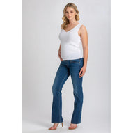 SLIM BOOTCUT WA07 - Jeans Premaman con Gamba Leggermente Svasata