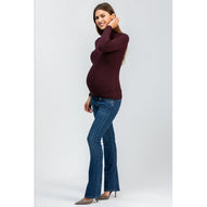 SLIM BOOTCUT WC42 - Jeans Premaman con Gamba Leggermente Svasata