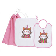 Siggi - Set Asilo Bimba 3pz Asciugamano Sacchetta Bavaglino