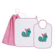 Siggi - Set Asilo Bimba 3pz Asciugamano Sacchetta Bavaglino