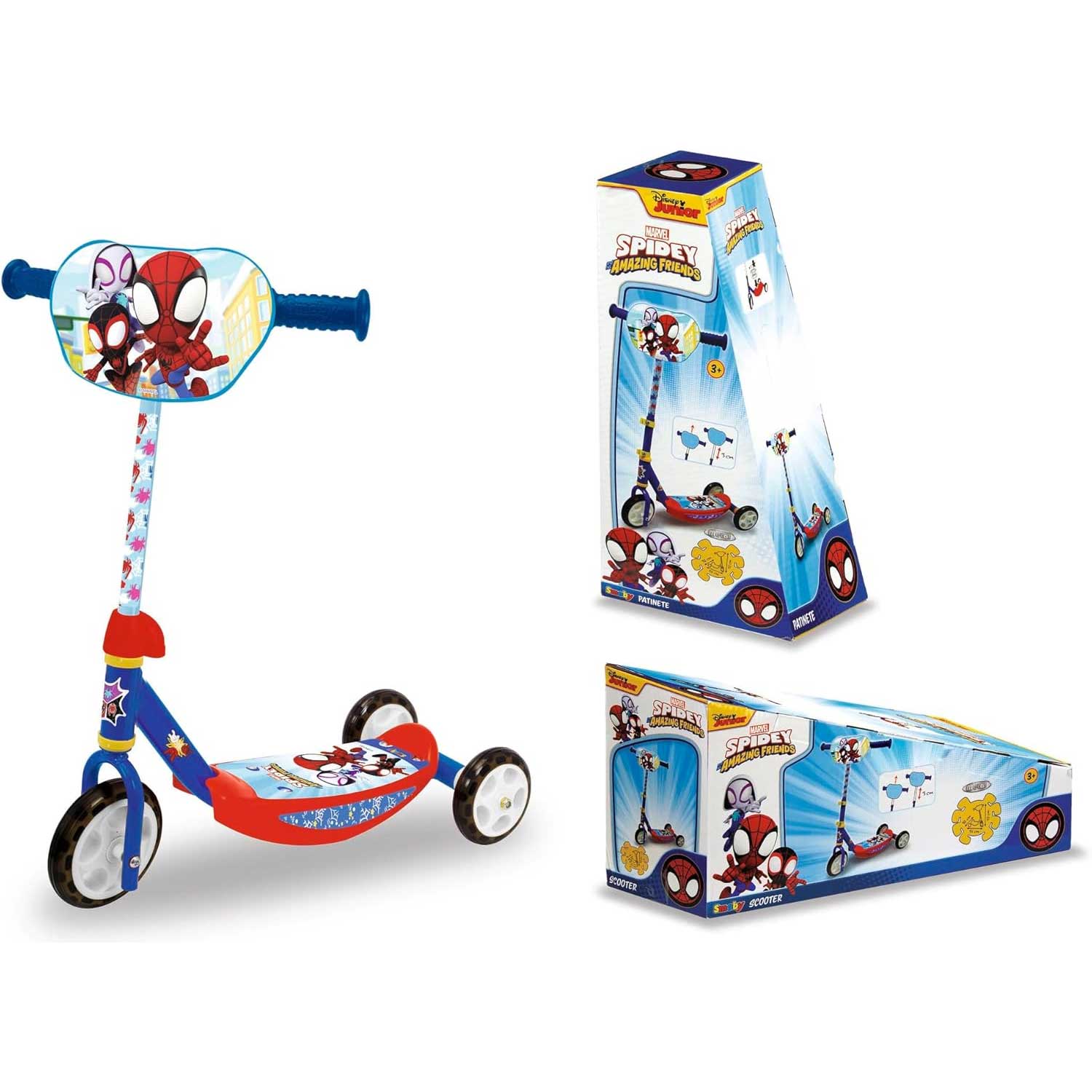 Smoby - Monopattino Tre Ruote Twist Spidey