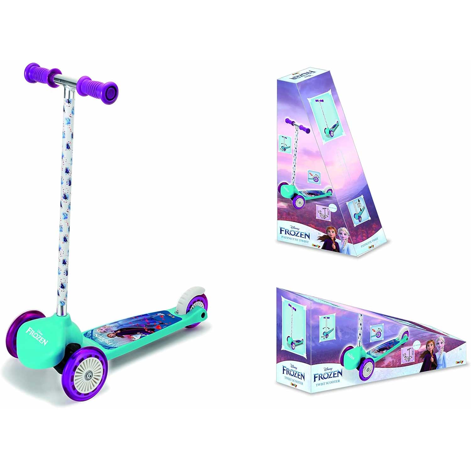 Smoby - Monopattino Tre Ruote Twist Disney Frozen