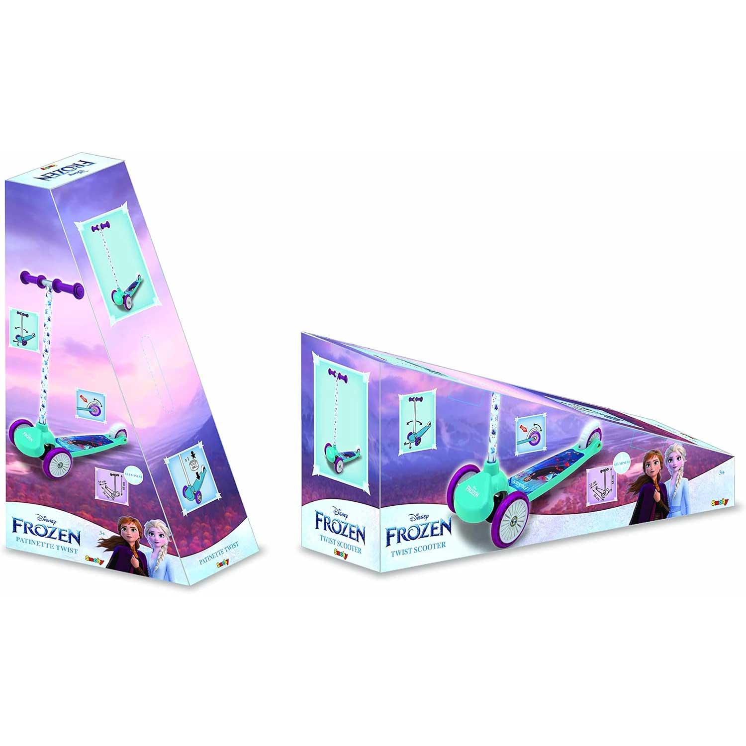 Smoby - Monopattino Tre Ruote Twist Disney Frozen