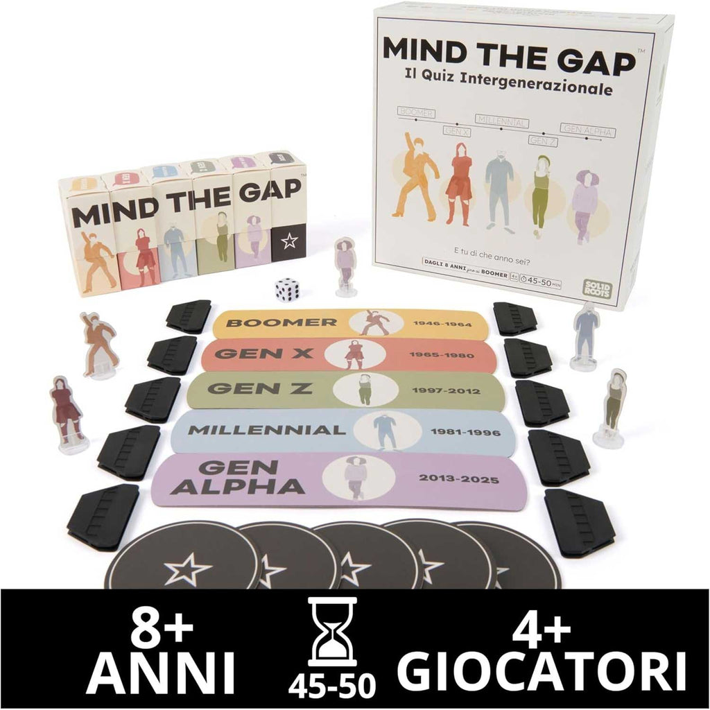 Spin Master -  Mind The Gap Il Quiz Intergenerazionale, Domande dalla Gen Alpha ai Boomer