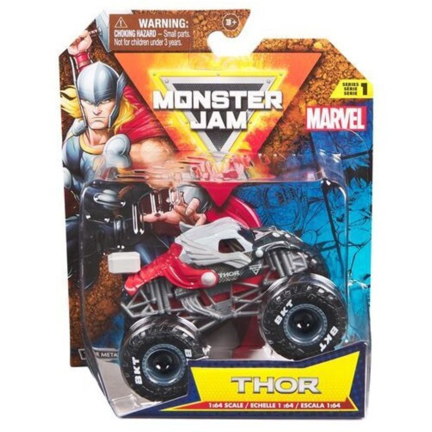 Spin Master - Monster Jam Veicoli Ufficiale Marvel Pack 1:64