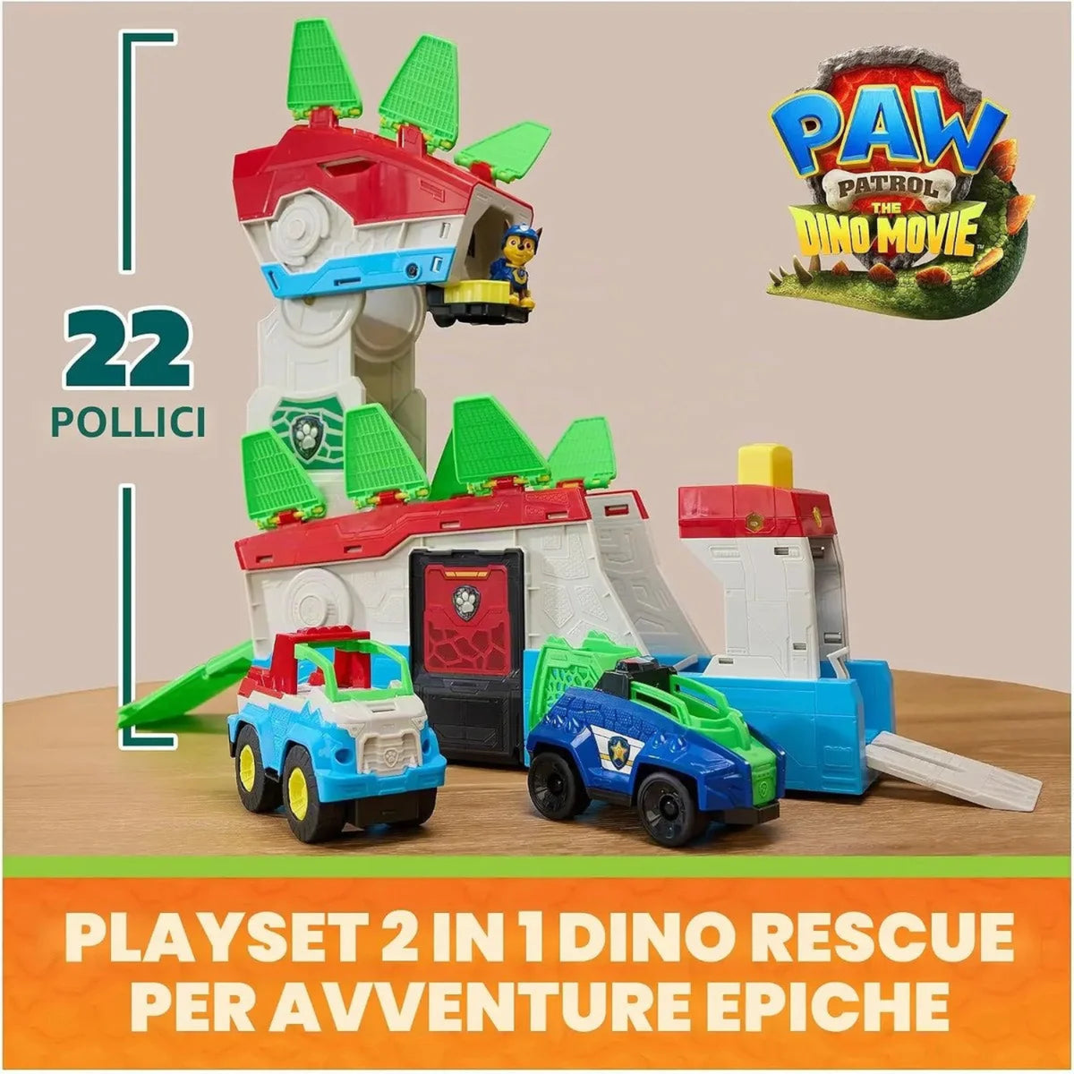 Spin Master - Paw Patrol Dino Movie Patroller Trasformabile
