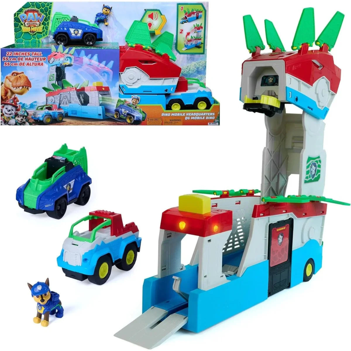 Spin Master - Paw Patrol Dino Movie Patroller Trasformabile