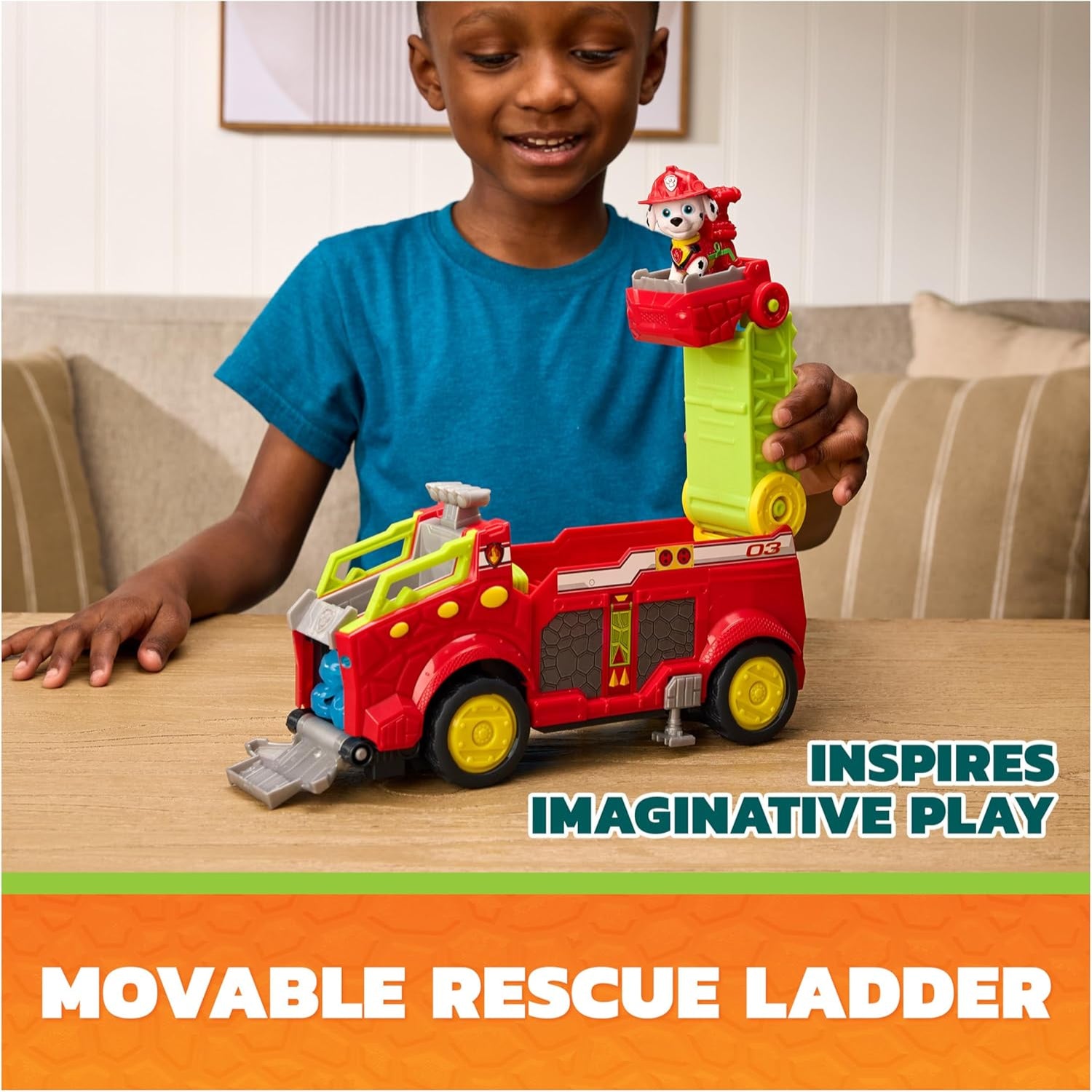 Spin Master - Paw Patrol Dino Movie Veicolo Deluxe Marshall