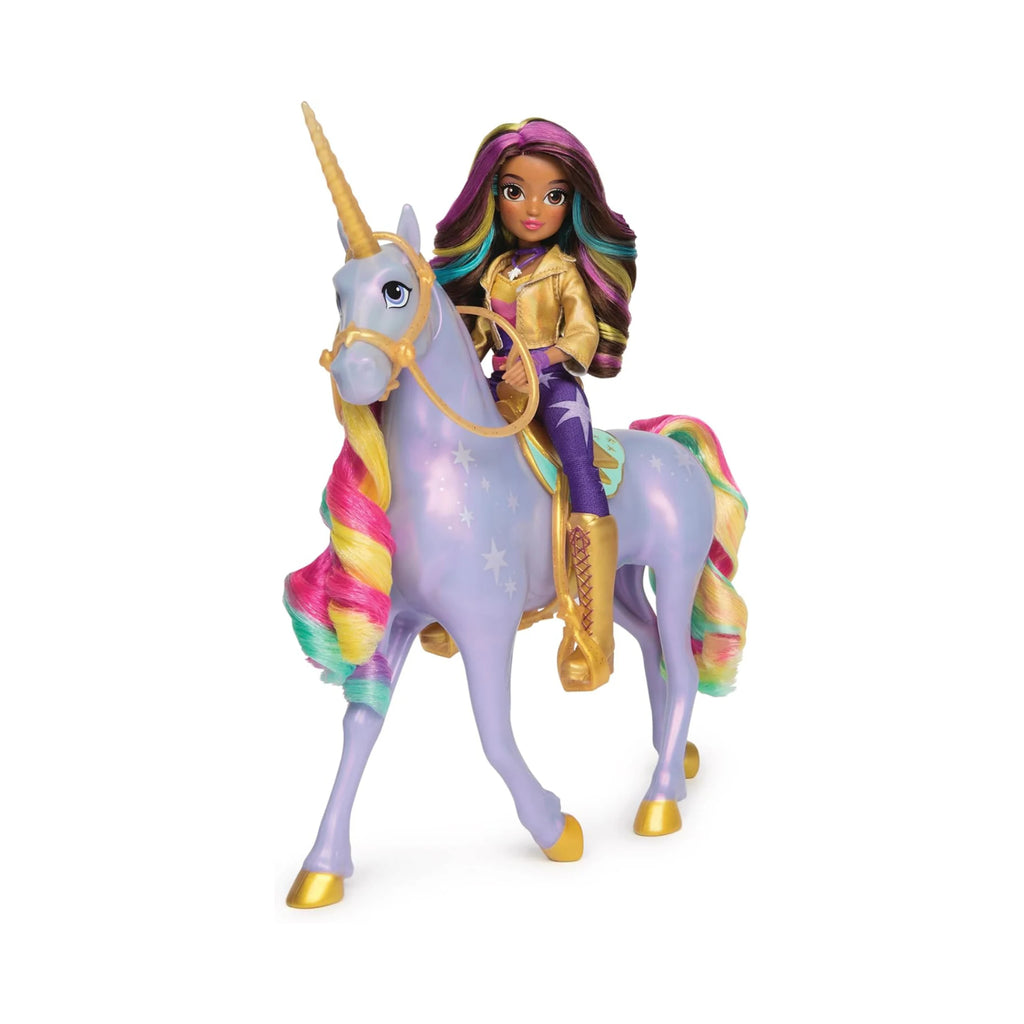 Spin Master - Unicorn Academy Premium Fashion Doll Sophia Wildstar - con luci, Suoni e Musica