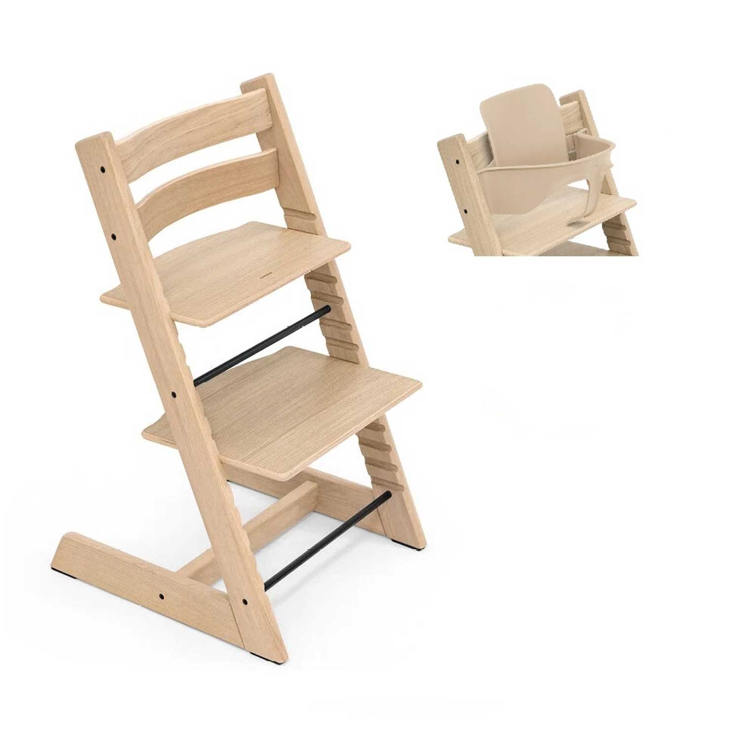 Stokke - Sedia Tripp Trapp in Rovere + Baby Set Omaggio