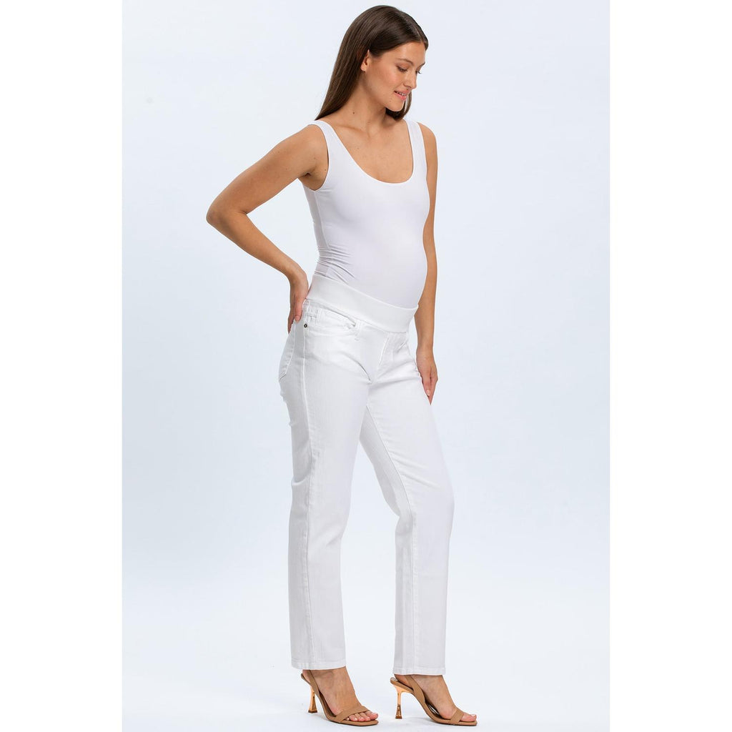 TAPERED JEANS - Jeans Premaman Bianchi