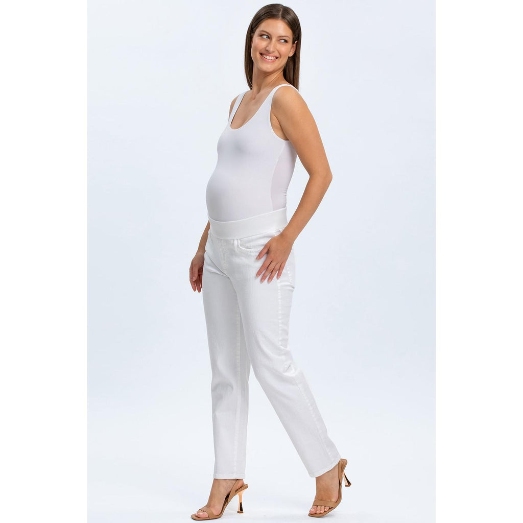 TAPERED JEANS - Jeans Premaman Bianchi