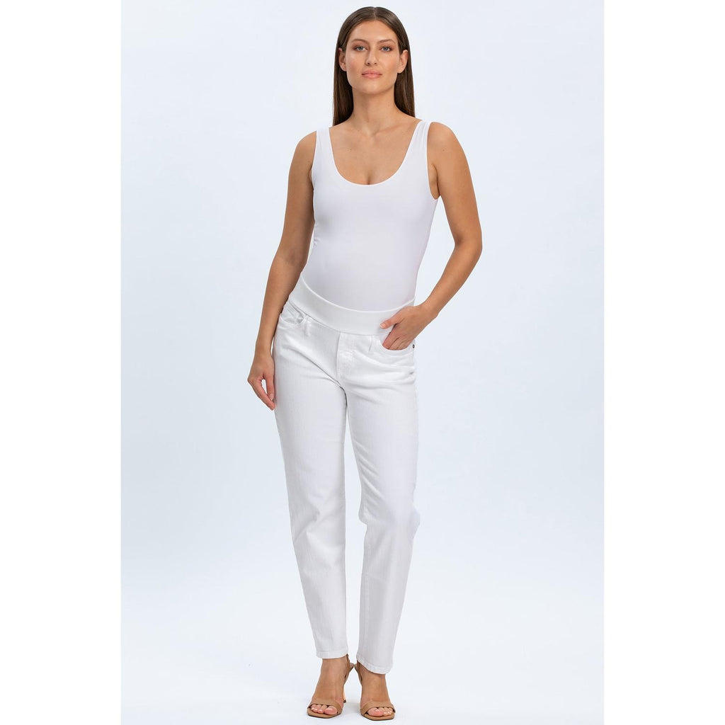 TAPERED JEANS - Jeans Premaman Bianchi
