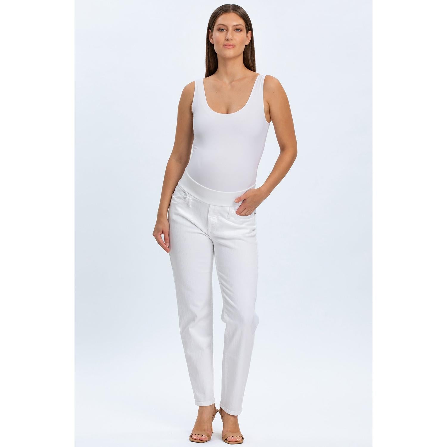 TAPERED JEANS - Jeans Premaman Bianchi