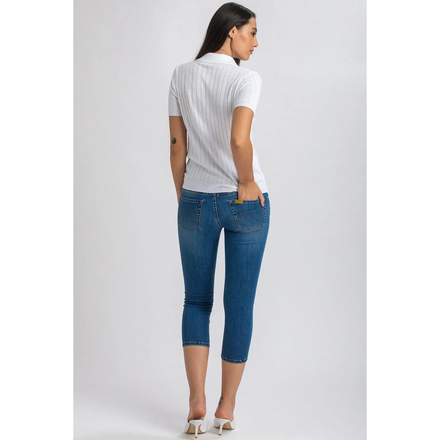 THALIA - Maglia Premaman Bianca con Colletto