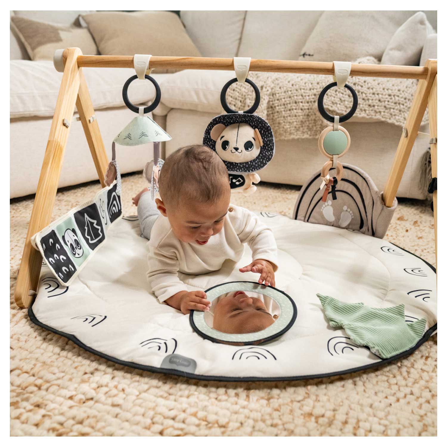 Gymini Tiny Love Boho Chic - Palestrina Neonato Con 20 Attività, Tappeto Imbottito E Arco In Legno - Foto 7