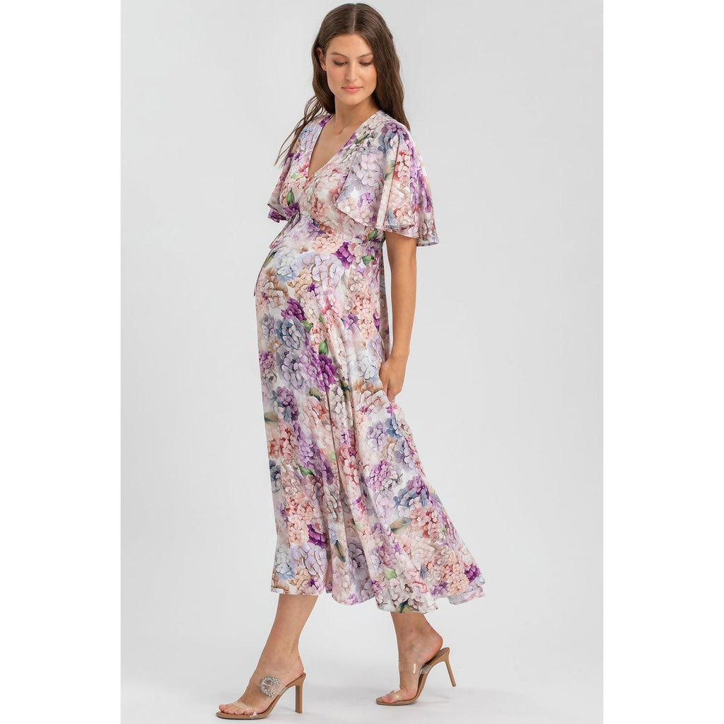 VALENTINA Q183 - Maxi Abito Premaman Stampato