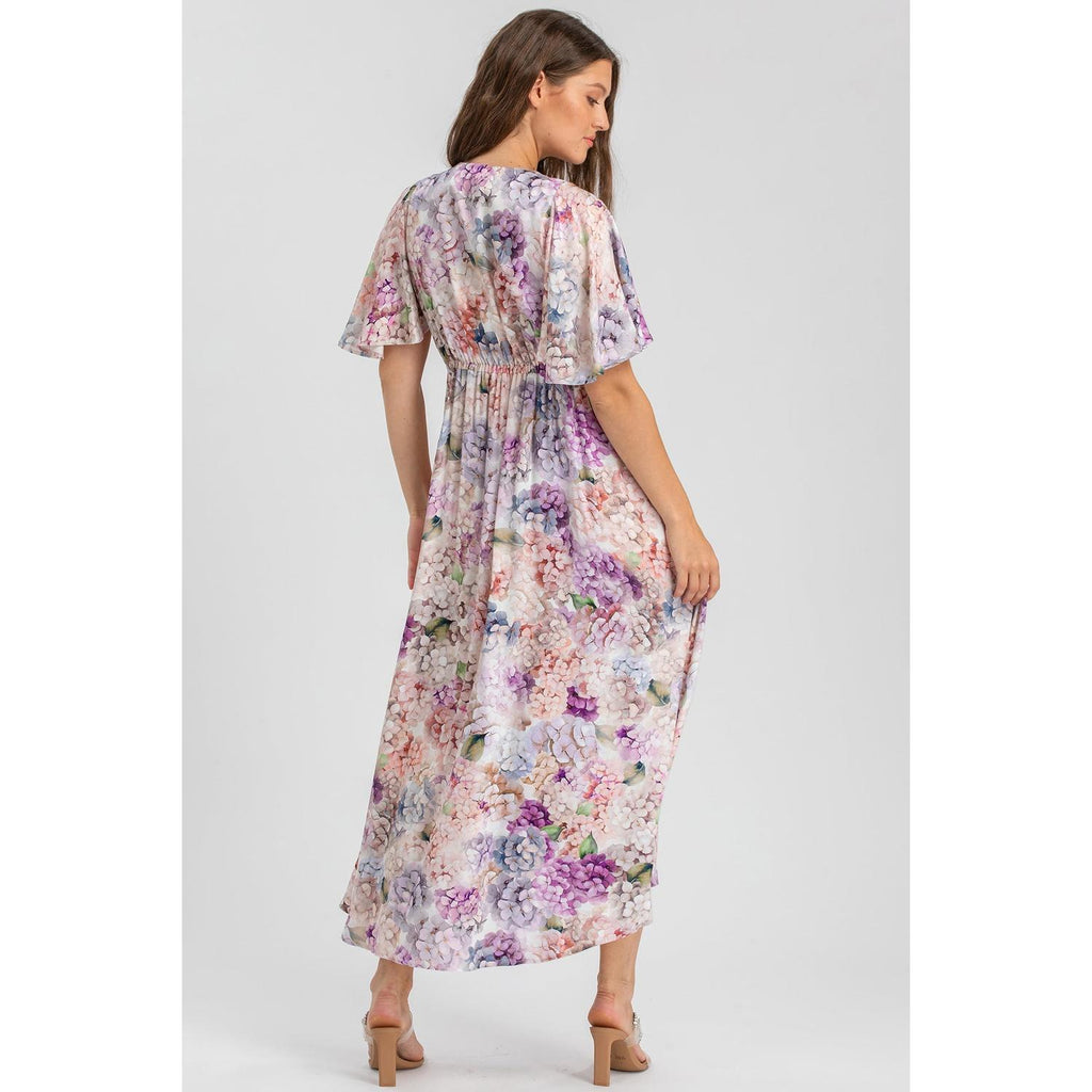 VALENTINA Q183 - Maxi Abito Premaman Stampato