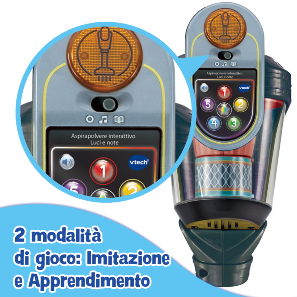 Vtech - Aspirapolvere interattivo Luci e note