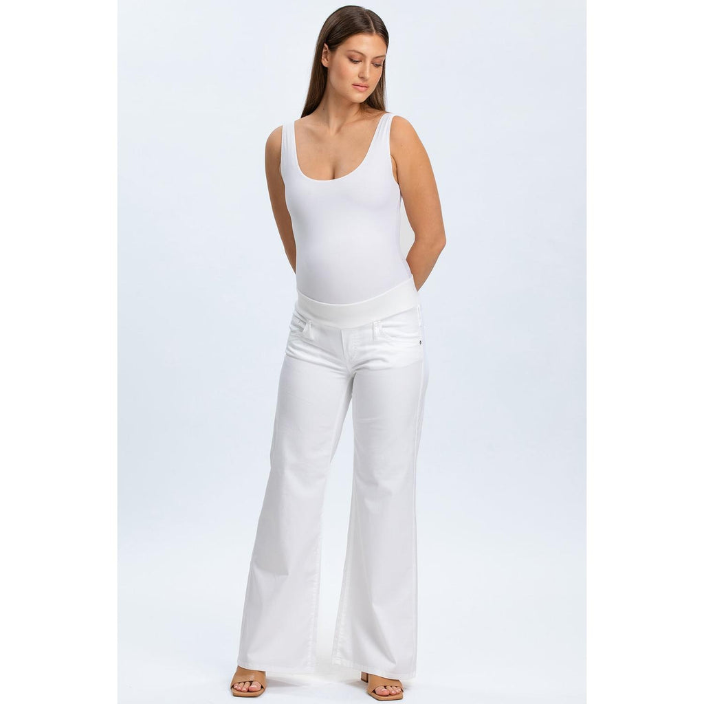 WIDE LEG - Jeans Premaman Bianchi a Gamba Larga