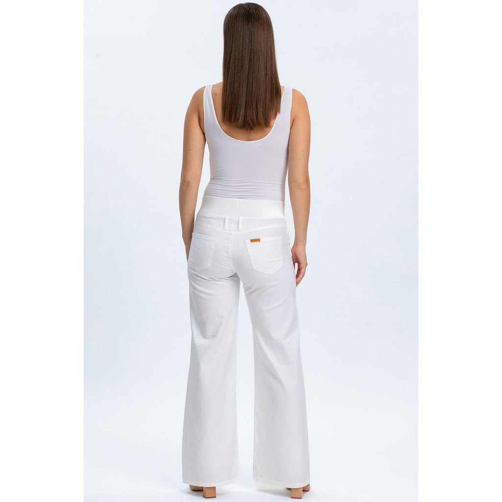 WIDE LEG - Jeans Premaman Bianchi a Gamba Larga