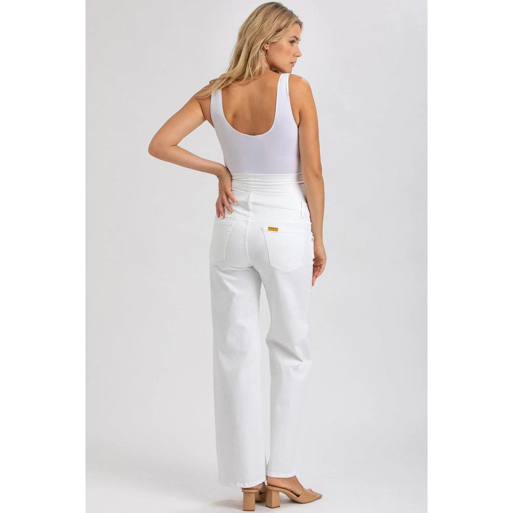 WIDE LEG - Jeans Premaman Bianchi a Gamba Larga