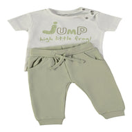 Wonderlife - Completo 2 Pezzi Maglietta + Pantaloni Lunghi Kaki