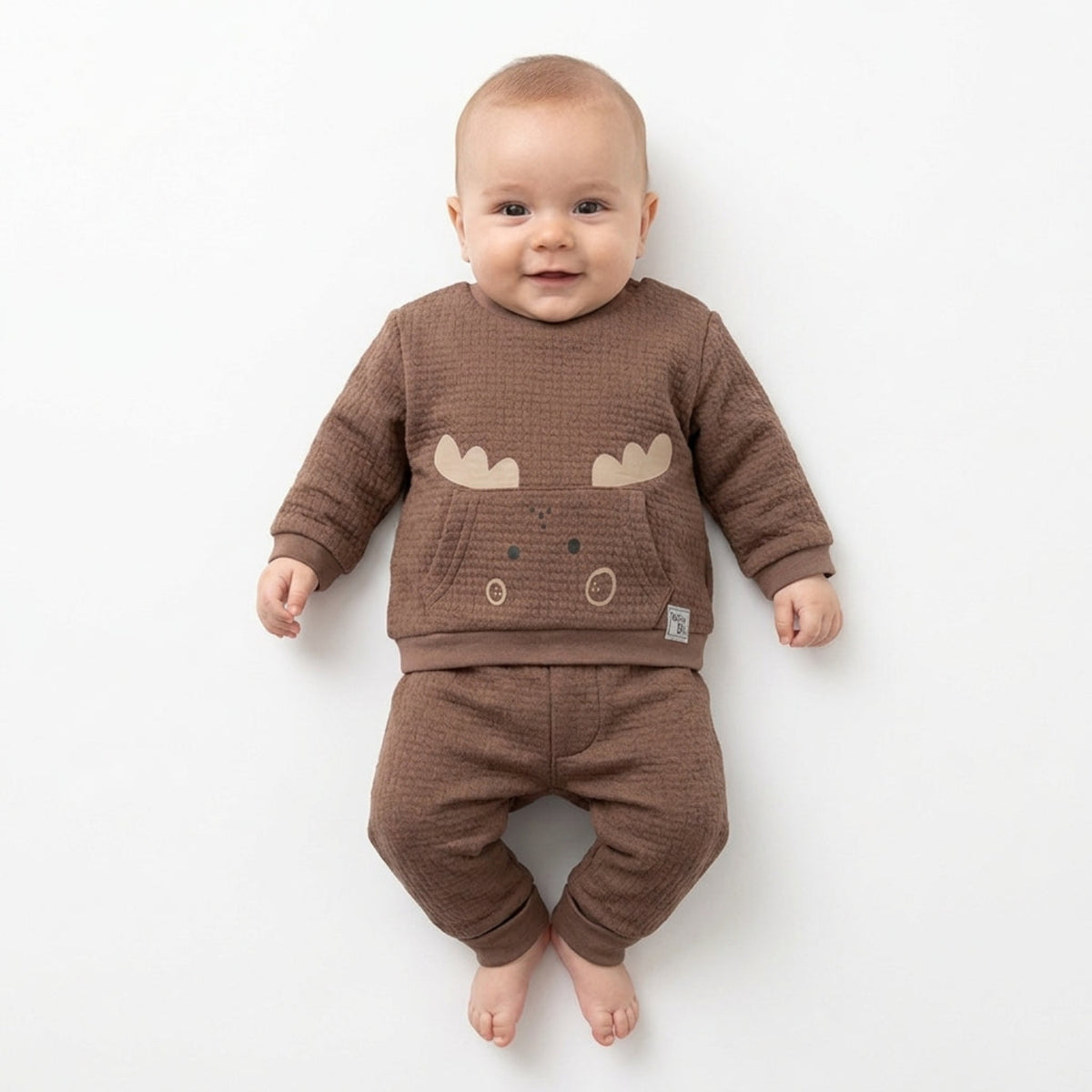 Wonderlife - Completo Due Pezzi Marrone Per Neonati e Bambini 260807-I