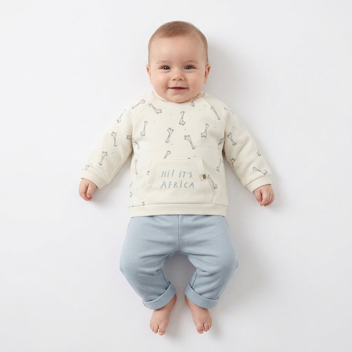 Wonderlife - Completo Due Pezzi Panna e Celeste Per Neonati e Bambini 260426-I