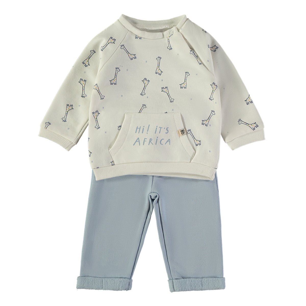Wonderlife - Completo Due Pezzi Panna e Celeste Per Neonati e Bambini 260426-I