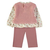 Wonderlife - Completo Due Pezzi Rosa E Panna Per Neonati e Bambini 261012-I