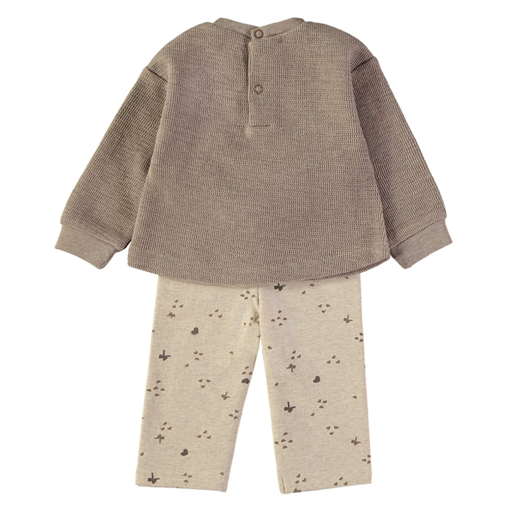 Wonderlife - Completo Due Pezzi Tortora E Panna Per Neonati e Bambini 261019-I